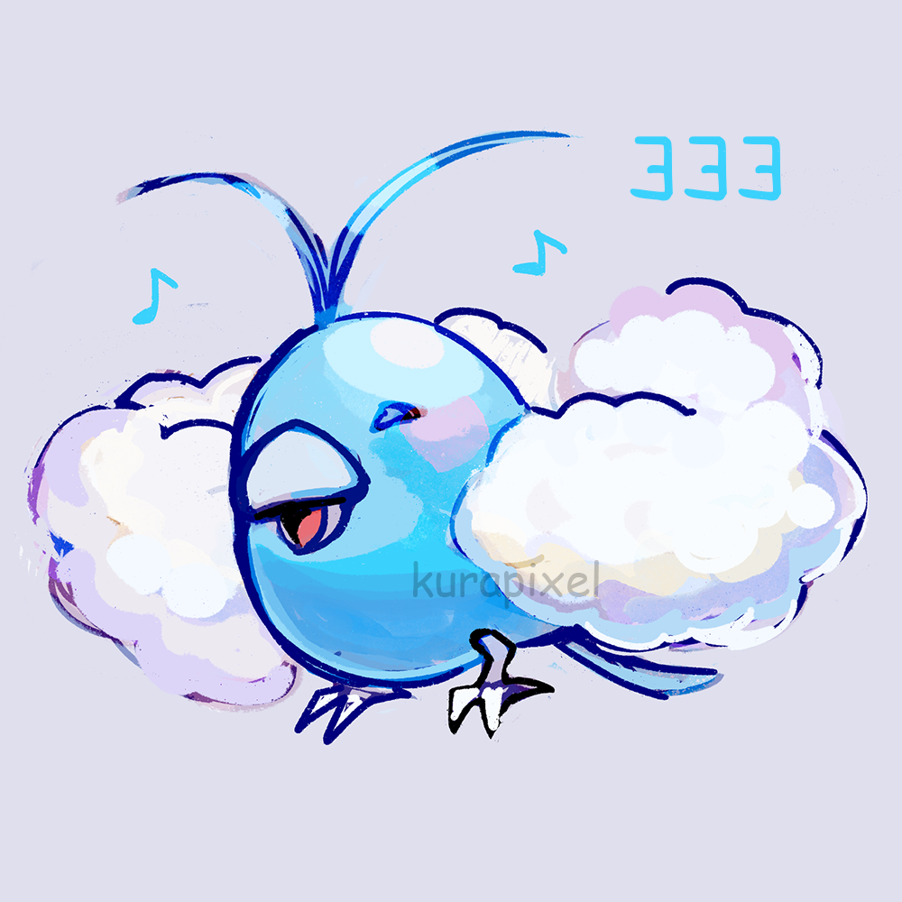 animal_focus, artist_name, bird, closed_eyes, commentary, english_commentary, full_body, grey_background