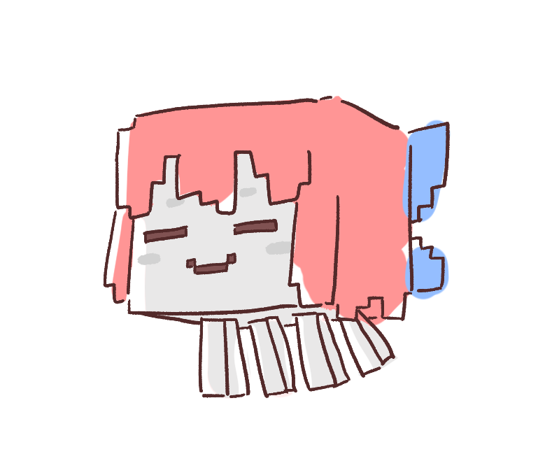1girl, blue_bow, bow, closed_mouth, ghost, hair_bow, happy_ghast, minecraft