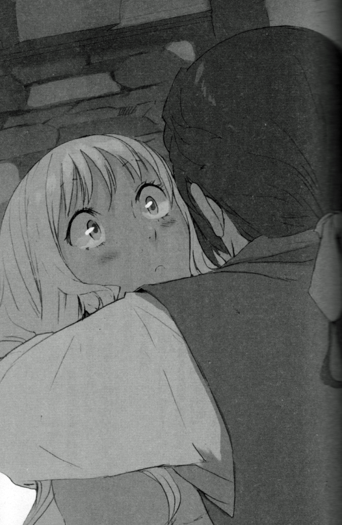 1boy, 1girl, baccano!, blush, couple, enami_katsumi, huey_laforet, hug
