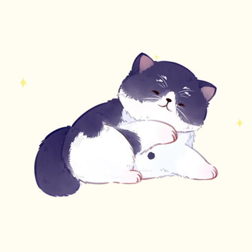 animal_focus, cat, chinese_commentary, closed_eyes, closed_mouth, commentary_request, happy, infinity_nikki