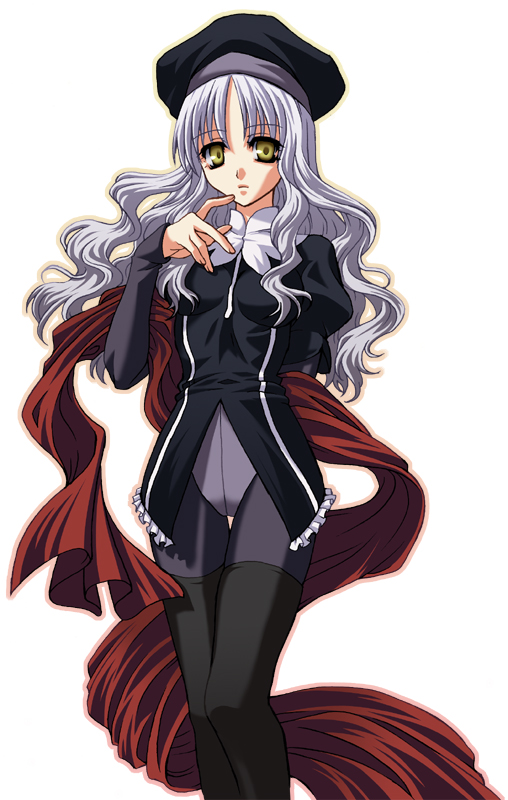 black_legwear, black_thighhighs, caren_ortensia, fate/hollow_ataraxia, fate/stay_night, fate_(series), finger_in_mouth, hat