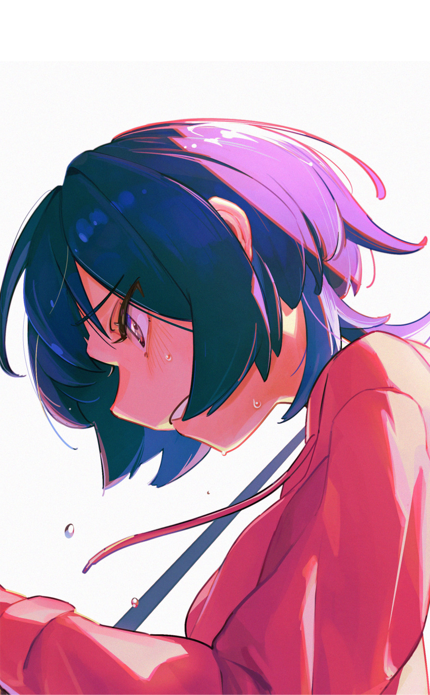 1girl, absurdres, blush, flying_sweatdrops, fujii_ayame, futsuu_no_keion-bu, guitar_strap, highres