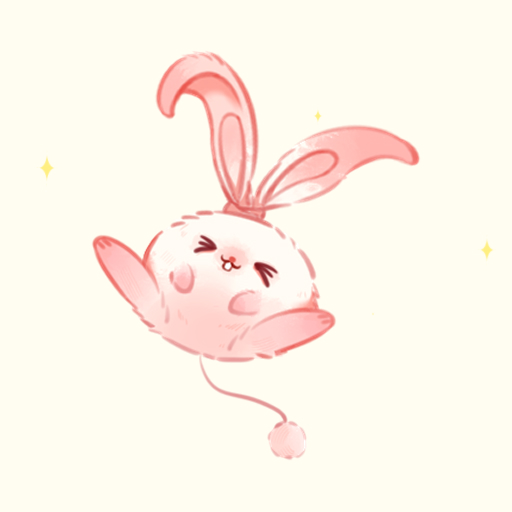 >_<, animal_focus, blushbunny, buck_teeth, chinese_commentary, closed_mouth, commentary_request, infinity_nikki