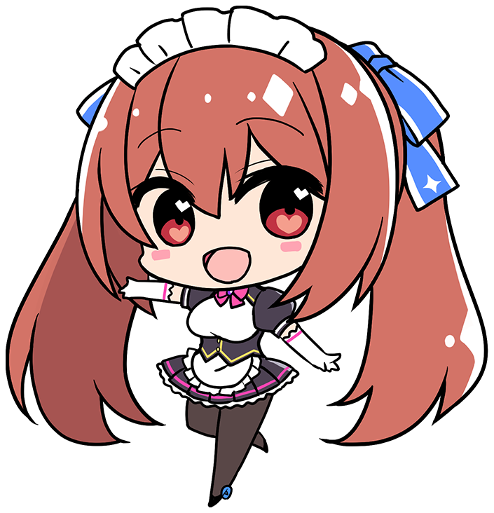 1girl, :d, apron, bad_thumbnail, black_skirt, blush, bow, bowtie