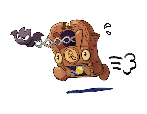 animate_object, chibi, clock, cuckoo_clock, duel_monster, ishii_(young-moon), labrynth_cooclock, lowres