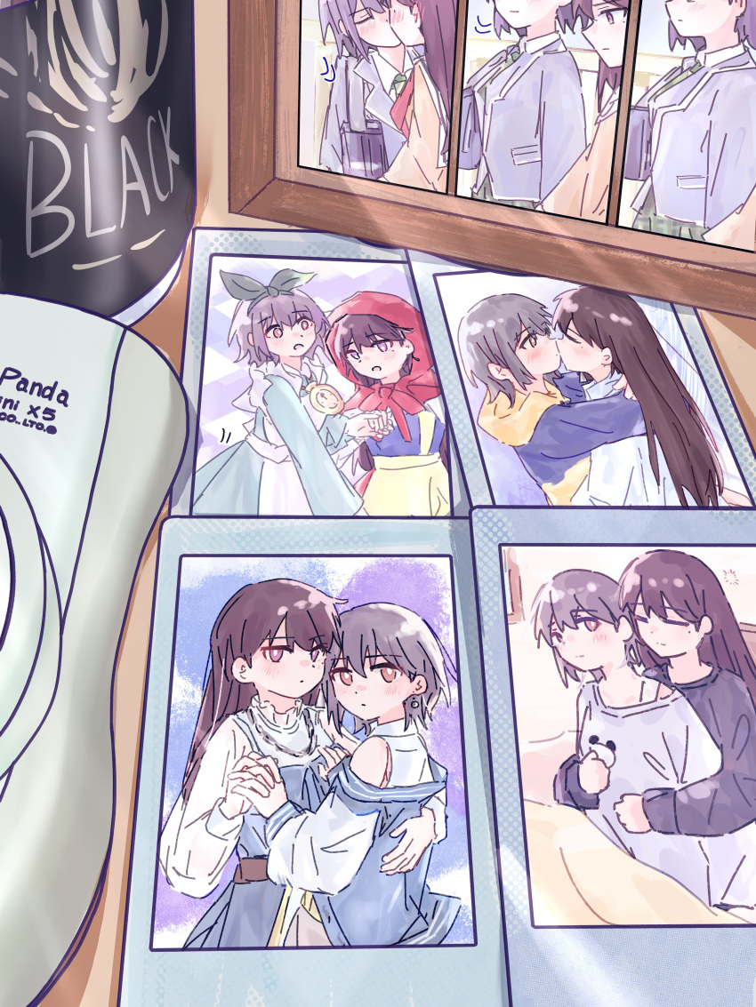 2girls, absurdres, bag, bang_dream!, bang_dream!_it's_mygo!!!!!, basket, black_hair, black_shirt