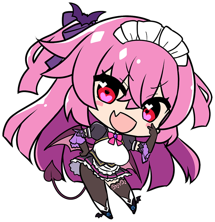 1girl, apron, bad_thumbnail, bat_hair_ornament, black_gloves, blush, bow, bowtie