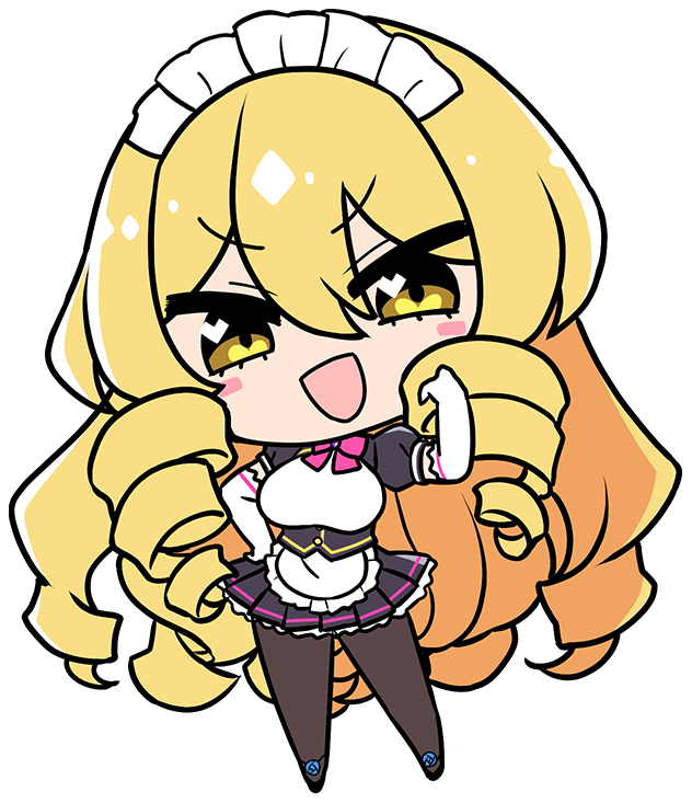 1girl, apron, bad_thumbnail, black_dress, black_skirt, blonde_hair, blush, bow