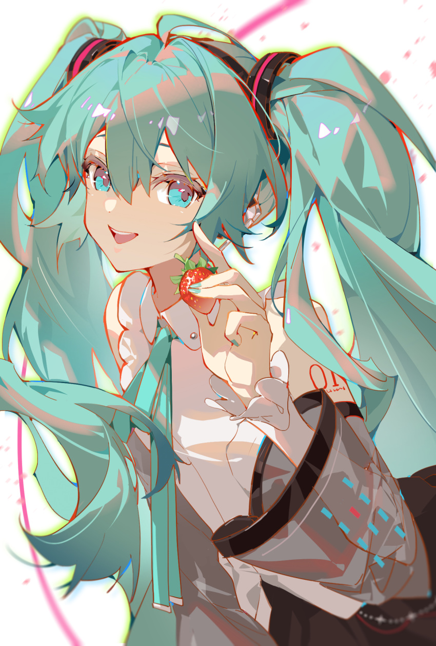1girl, ahoge, arm_tattoo, blue_eyes, blue_hair, blue_necktie, blurry, blurry_background