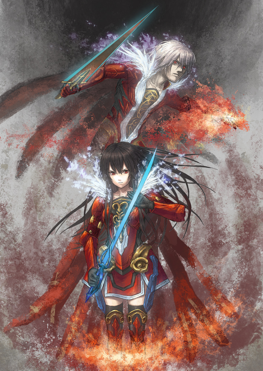 black_hair, black_legwear, black_thighhighs, highres, long_hair, lord_of_vermilion, mismi, nido