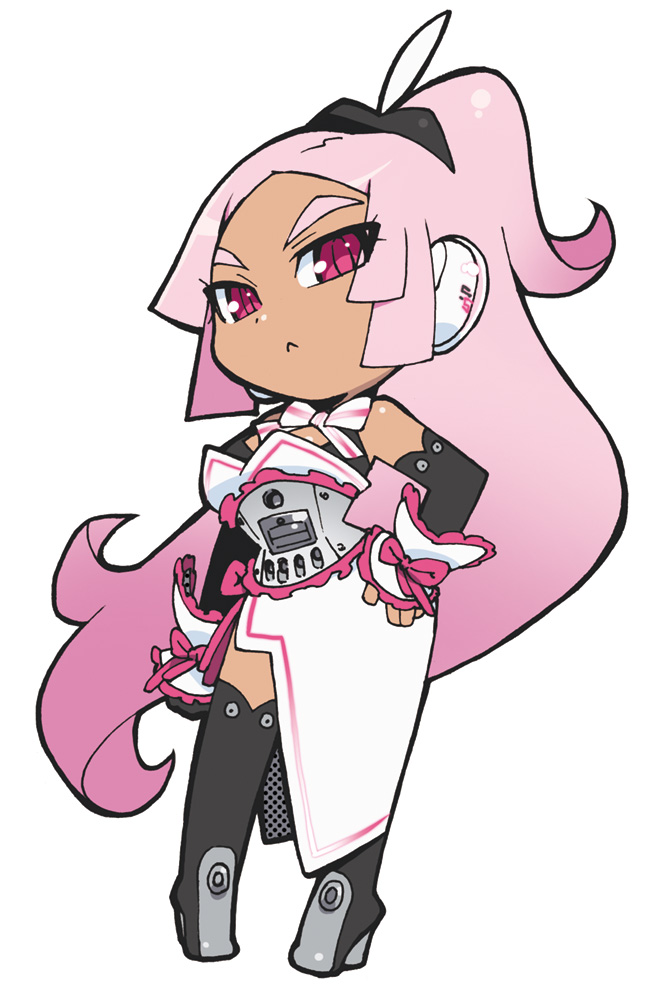 :<, akatsuki_gomoku, arm_warmers, black_legwear, black_thighhighs, boots, bow, chibi