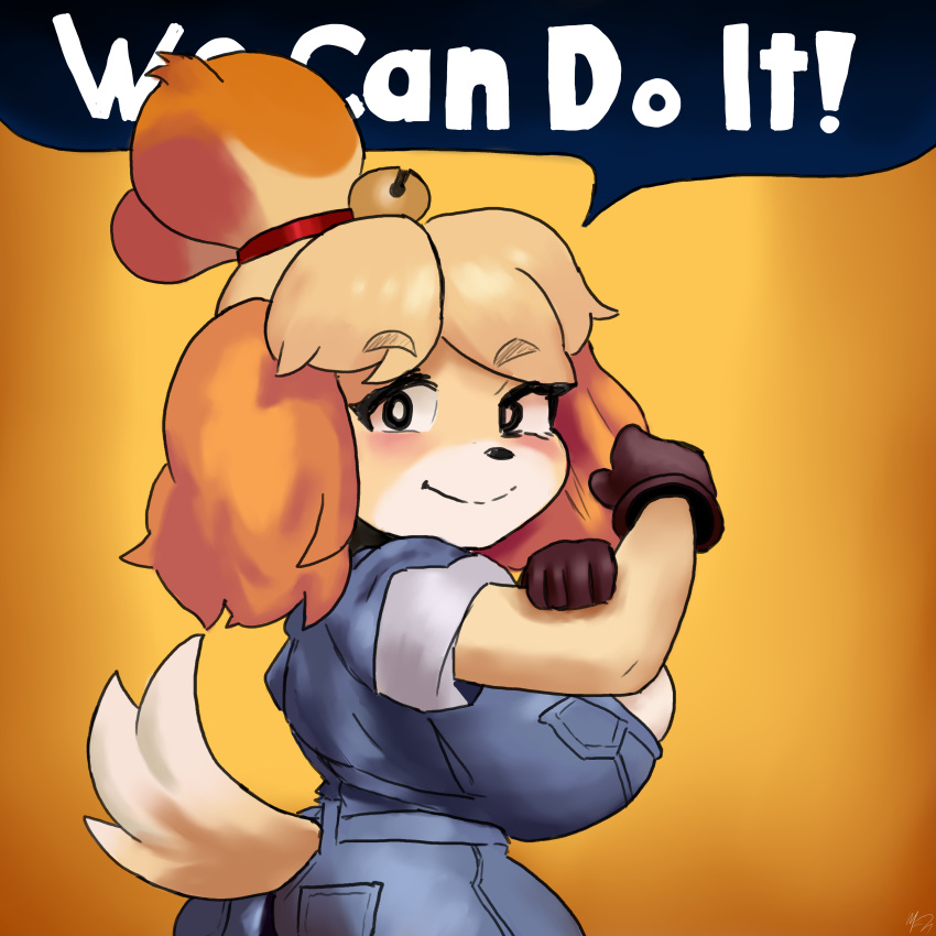 absurdres, animal_crossing, ass, breasts, denim, dog, dog_girl, flexing