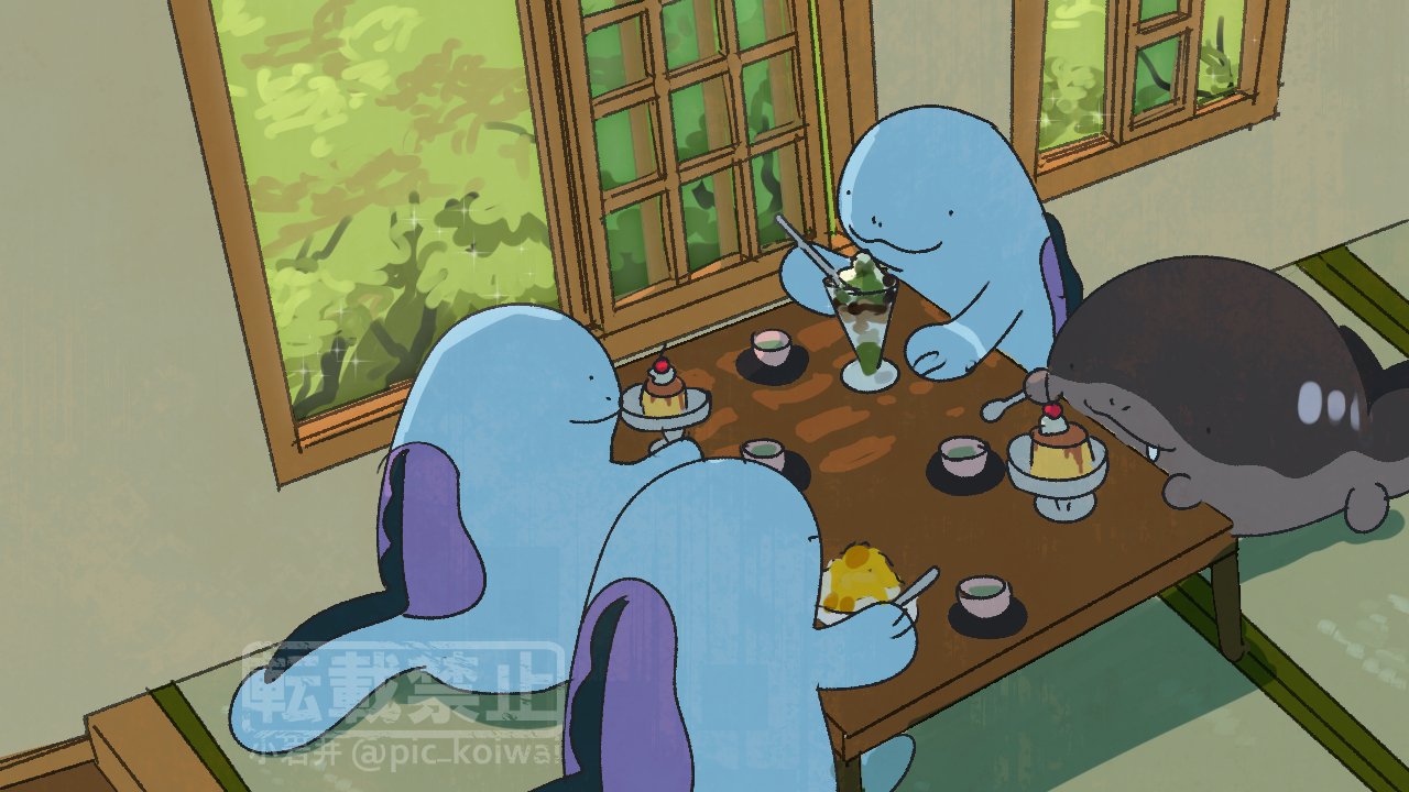 clodsire, commentary_request, cup, drooling, food, holding, holding_spoon, ice_cream