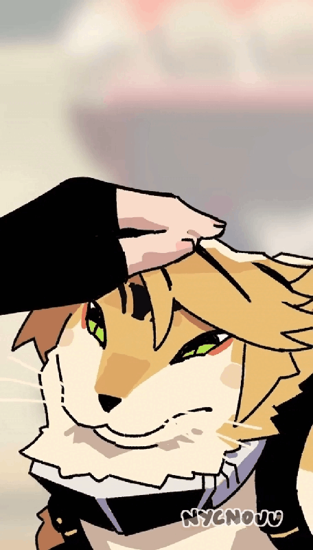 1girl, animalization, animated_gif, headpat, nycnouu, pov, pulchra_fellini, zenless_zone_zero