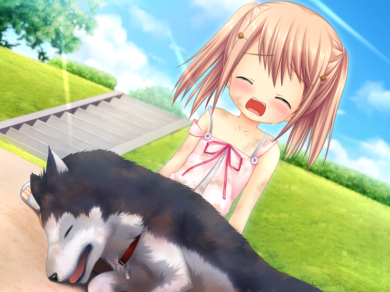 arizuki_shiina, bad_end, blush, closed_eyes, cloud, clouds, collar, crying
