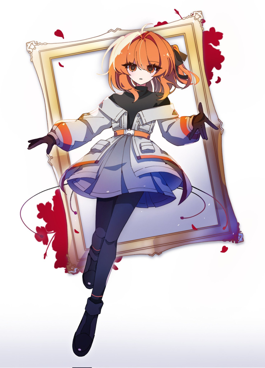 1girl, a.i._voice, adachi_rei, adapted_costume, belt, black_boots, black_gloves, black_pantyhose