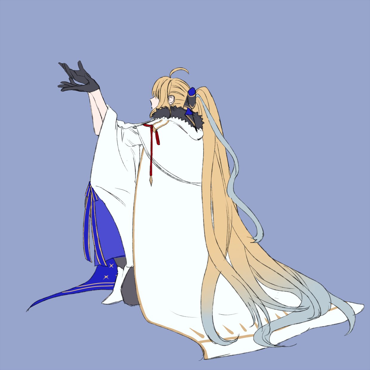 aesc_(fate), aesc_(savior)_(fate), birdry, black_gloves, blonde_hair, bow, fate/grand_order, fate_(series)