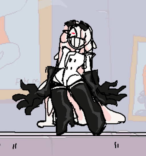 black_boots, black_gloves, boots, cheese, cheese_hair, cheese_trail, food, gloves