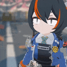 1girl, animated_gif, kiroko96, long_hair, zenless_zone_zero, zhu_yuan