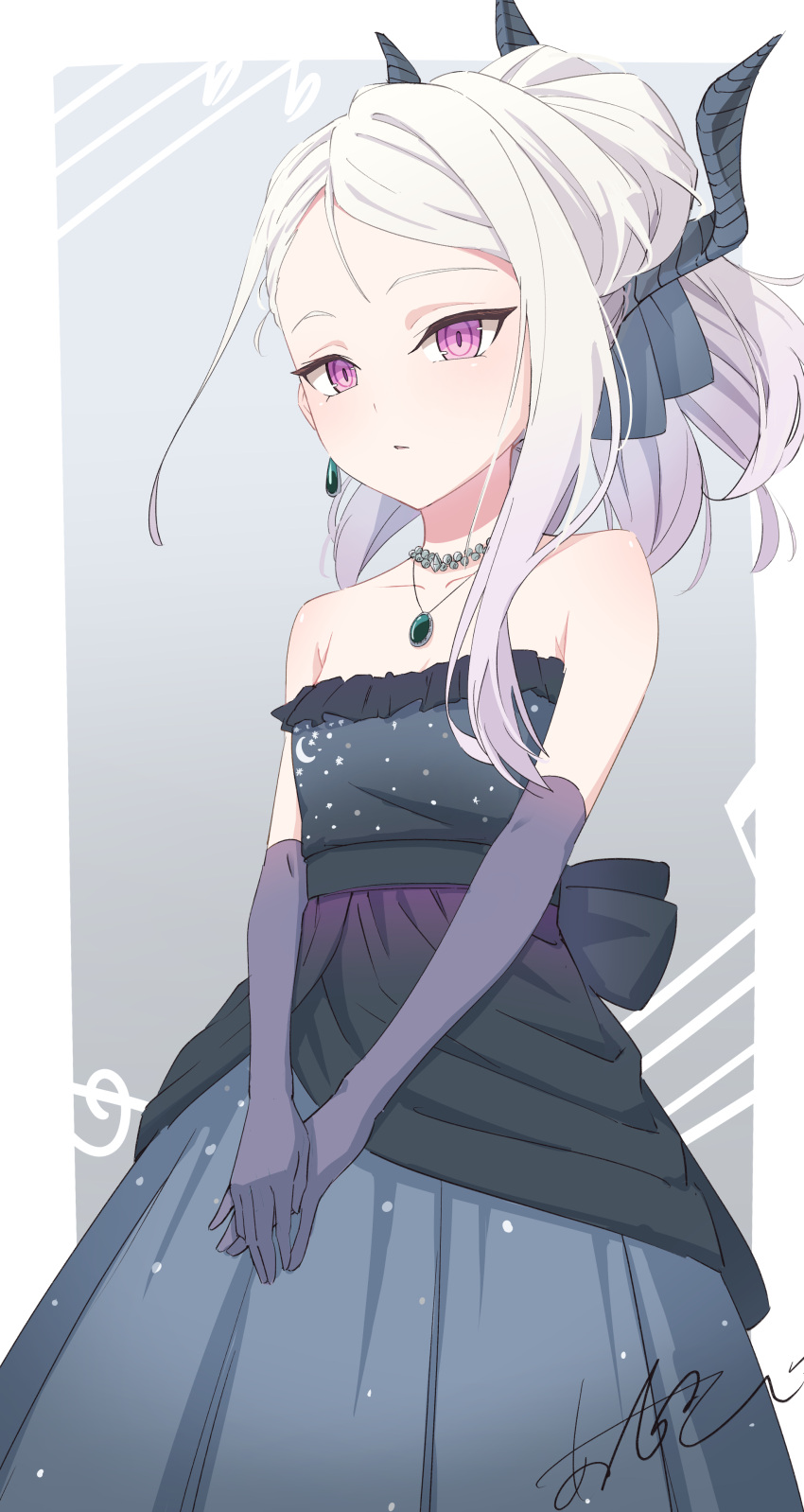 1girl, absurdres, anchobi, blue_archive, blush, breasts, demon_girl, demon_horns