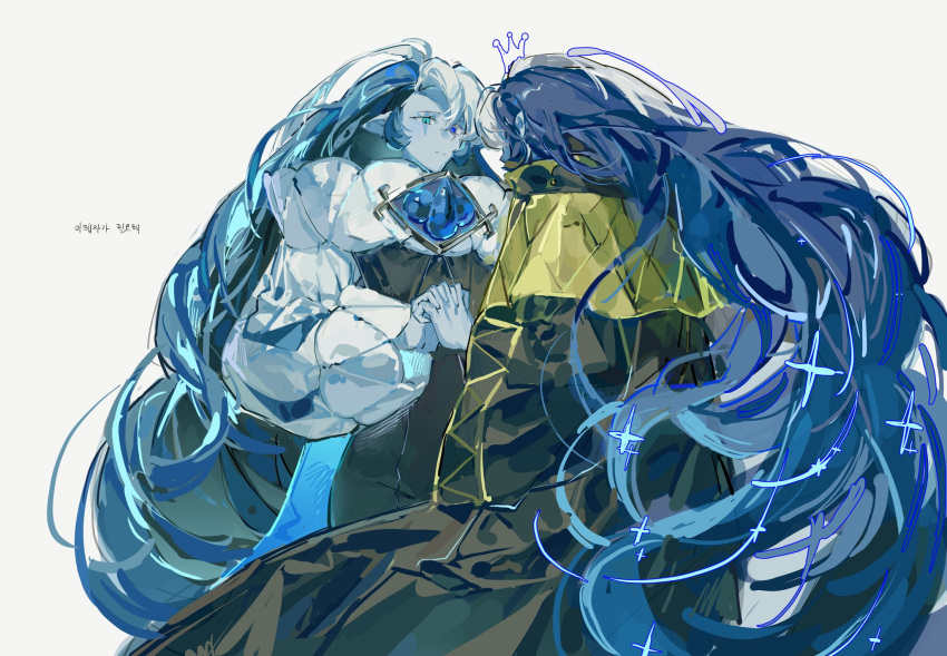 1boy, blue_eyes, blue_skin, colored_skin, cookie_run, cookie_run:_kingdom, dual_persona, f4d1a6