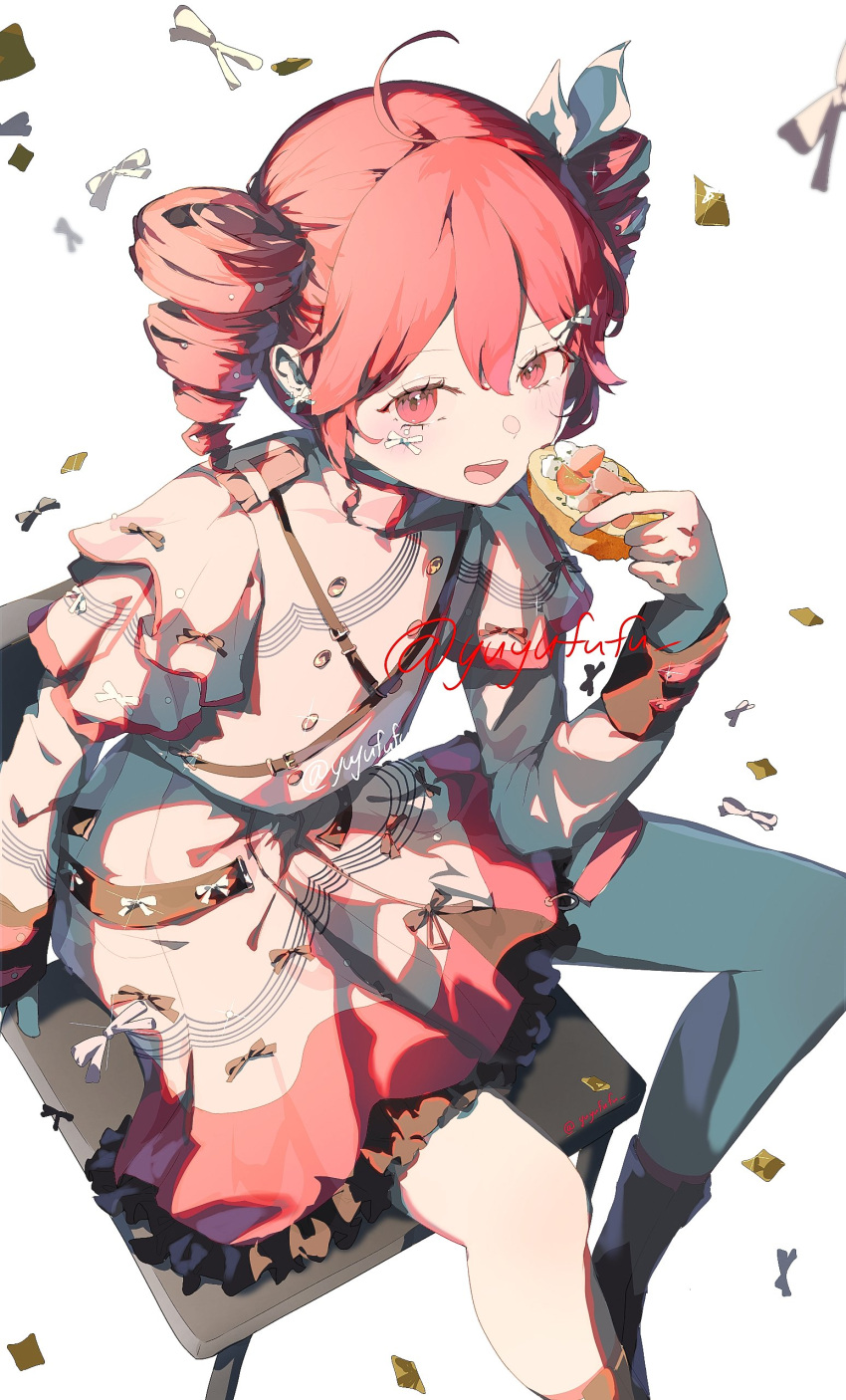 1girl, absurdres, ahoge, ankle_boots, ankle_socks, belt, birthday, black_belt