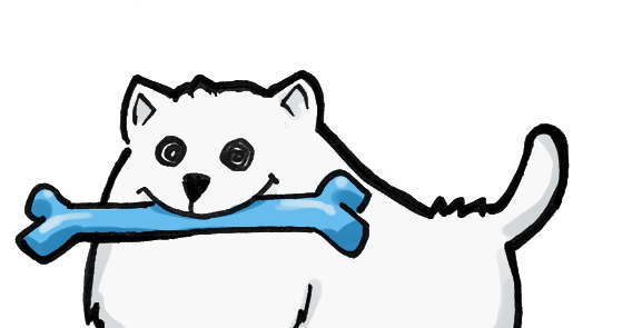 2019, 2d, animal, animal_focus, annoying_dog, bone, digital_media, dog