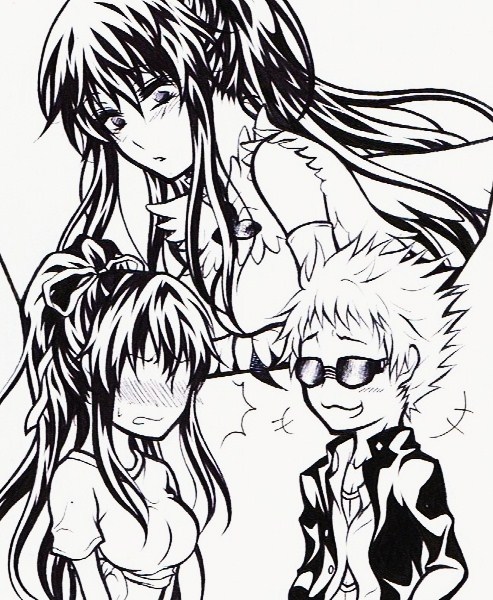 kanzaki_kaori, maid, raruko_(fittokann), shirt, sunglasses, to_aru_majutsu_no_index, tsuchimikado_motoharu