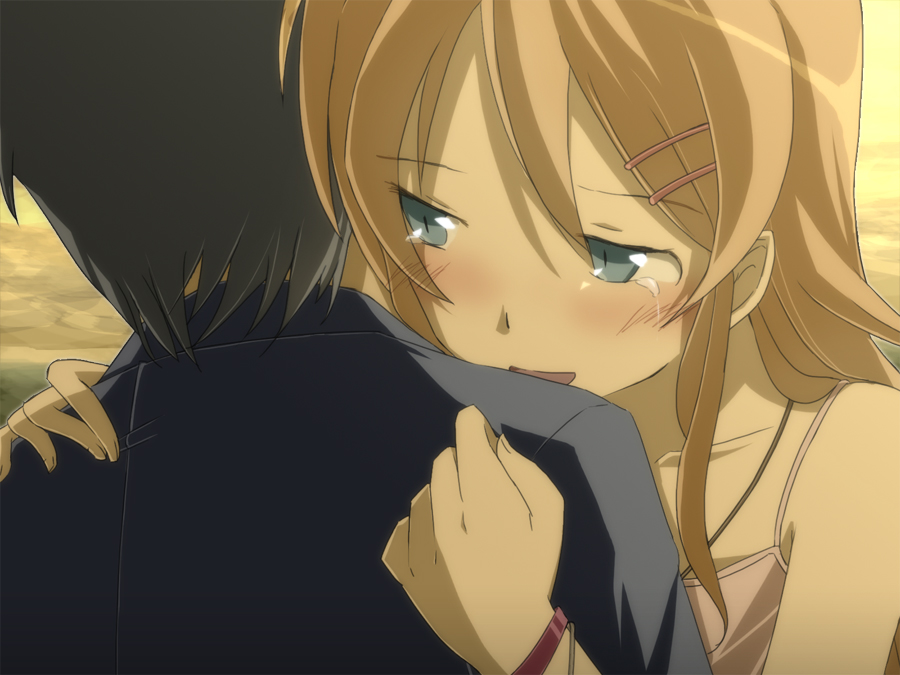 black_hair, brother_and_sister, brown_hair, hug, kousaka_kirino, kousaka_kyousuke, long_hair, ore_no_imouto_ga_konna_ni_kawaii_wake_ga_nai