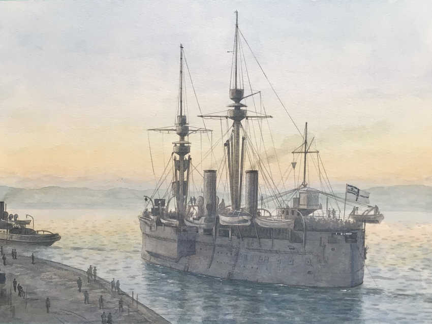 atelier_bono, flag, highres, imperial_german_navy, imperial_war_flag, ironclad, mast, military_vehicle
