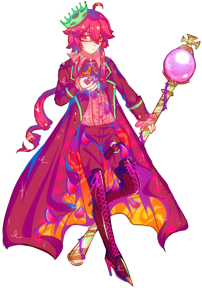 >:(, 1boy, angry, boots, crown, genderswap, genderswap_(ftm), ghoulpop_(artist)