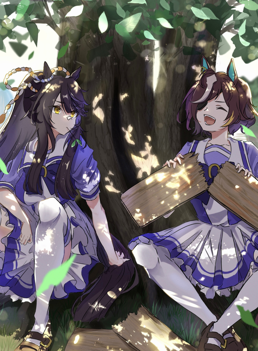 2girls, absurdres, animal_ears, bandaid, bandaid_on_face, bandaid_on_nose, black_hair, blonde_hair