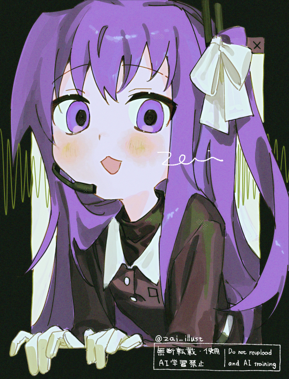 1girl, :3, black_border, black_dress, black_shirt, blush, border, commentary_request