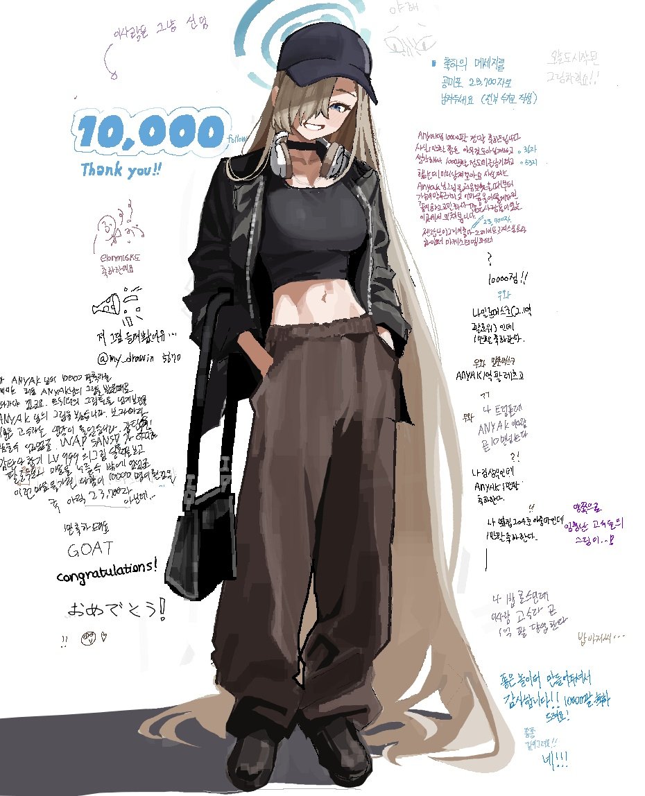 1girl, anyak05, asuna_(blue_archive), baseball_cap, black_choker, blonde_hair, blue_archive, breasts