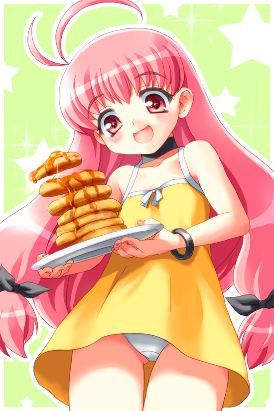 cassi, child, long_hair, low-tied_long_hair, magical_antique, pancake, panties, pantyshot