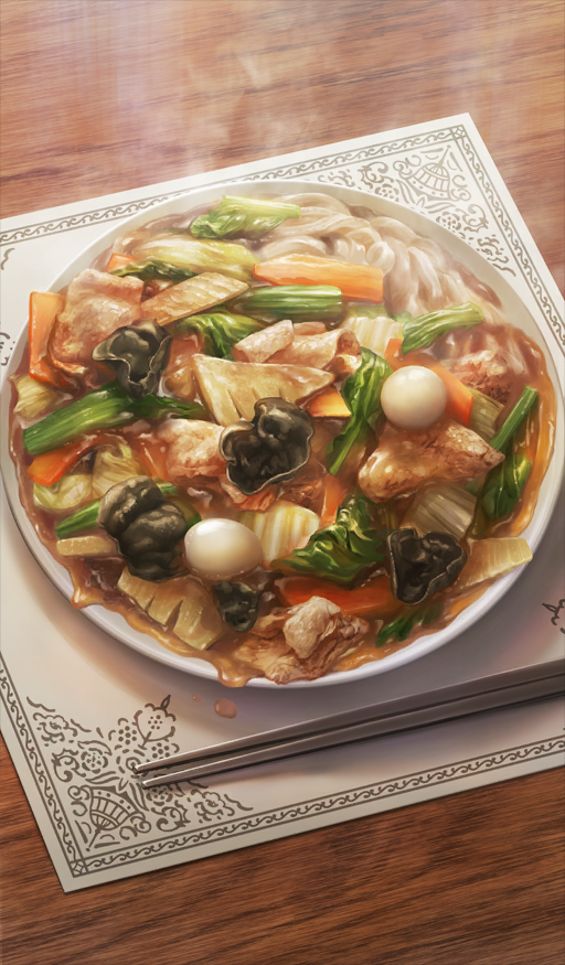 bowl, chopsticks, commentary_request, fate/grand_order, fate_(series), food, food_focus, food_request