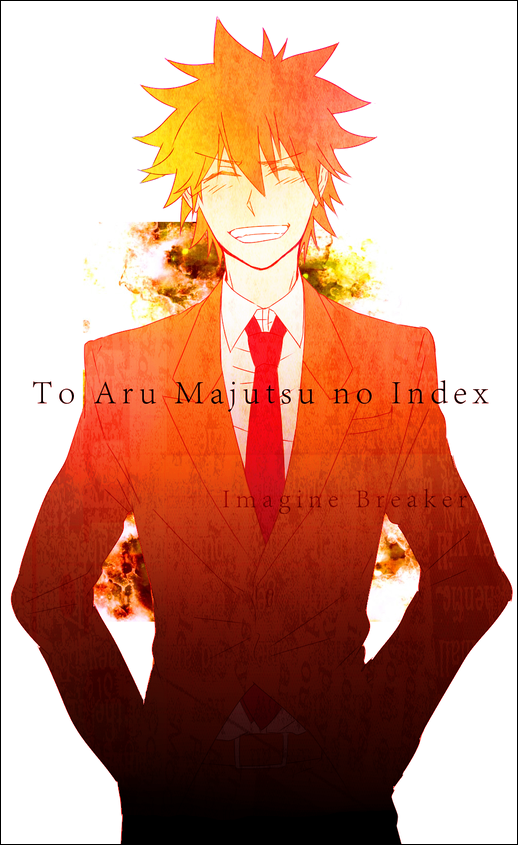 belt, black_hair, closed_eyes, eyes_closed, formal, kamijou_touma, ro53, skirt