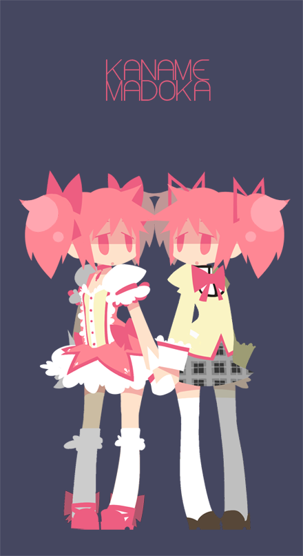 bubble_skirt, character_name, dual_persona, hair_ribbon, kaku_sugar, kaname_madoka, magical_girl, mahou_shoujo_madoka_magica