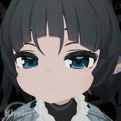 1girl, animal_ears, animated_gif, jane_doe_(zenless_zone_zero), kiroko96, medium_hair, open_mouth, surprised