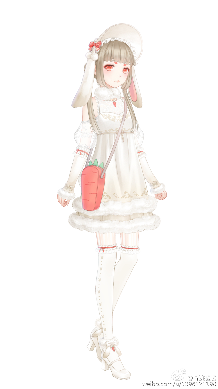 1girl, animal_ears, arm_warmers, artist_request, bag, bare_shoulders, blunt_bangs, blunt_ends