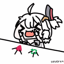 >_<, 1girl, azur_lane, like_and_retweet, seseren, short_hair, universal_bulin_(azur_lane), universal_bullin_(azur_lane)