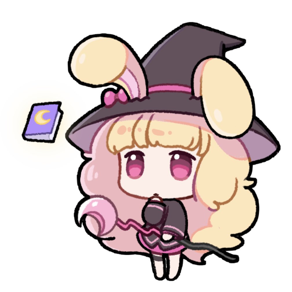 1girl, animal_ears, barefoot, black_dress, black_hat, blonde_hair, book, chibi