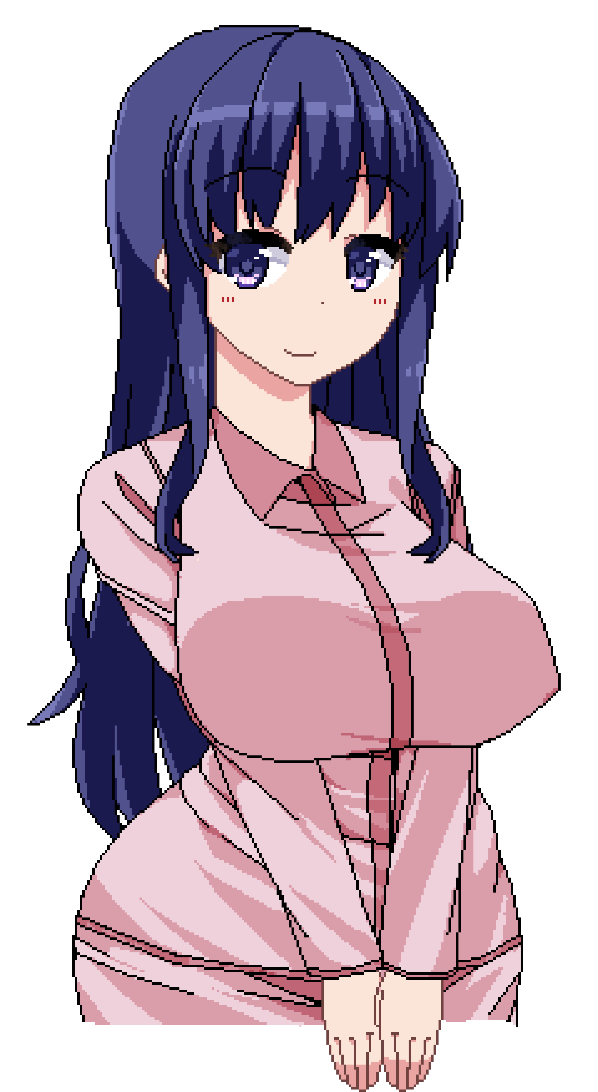 1girl, absurdres, blue_eyes, blue_hair, blush, breasts, curvy, game_cg