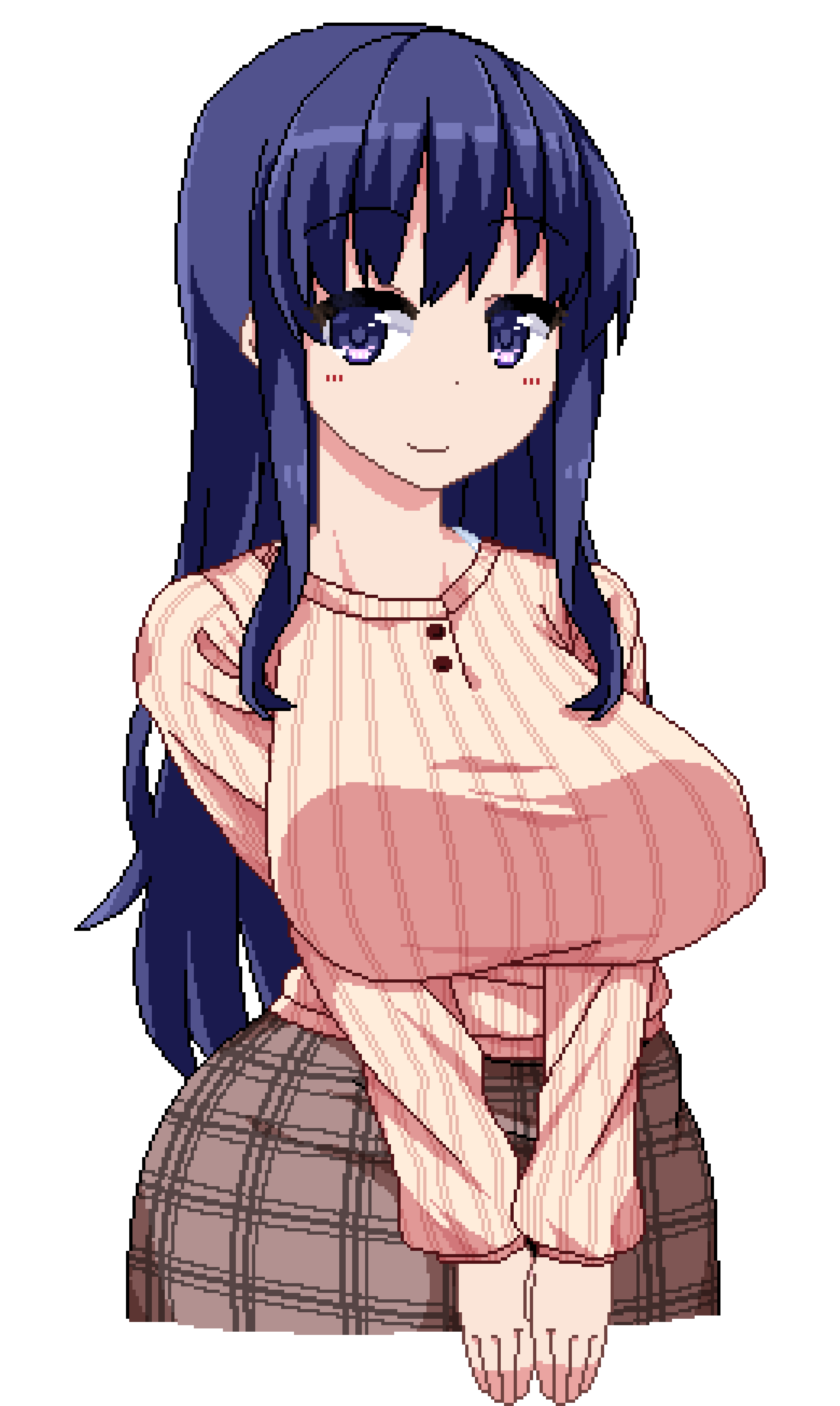 1girl, absurdres, blue_eyes, blue_hair, blush, breasts, game_cg, highres