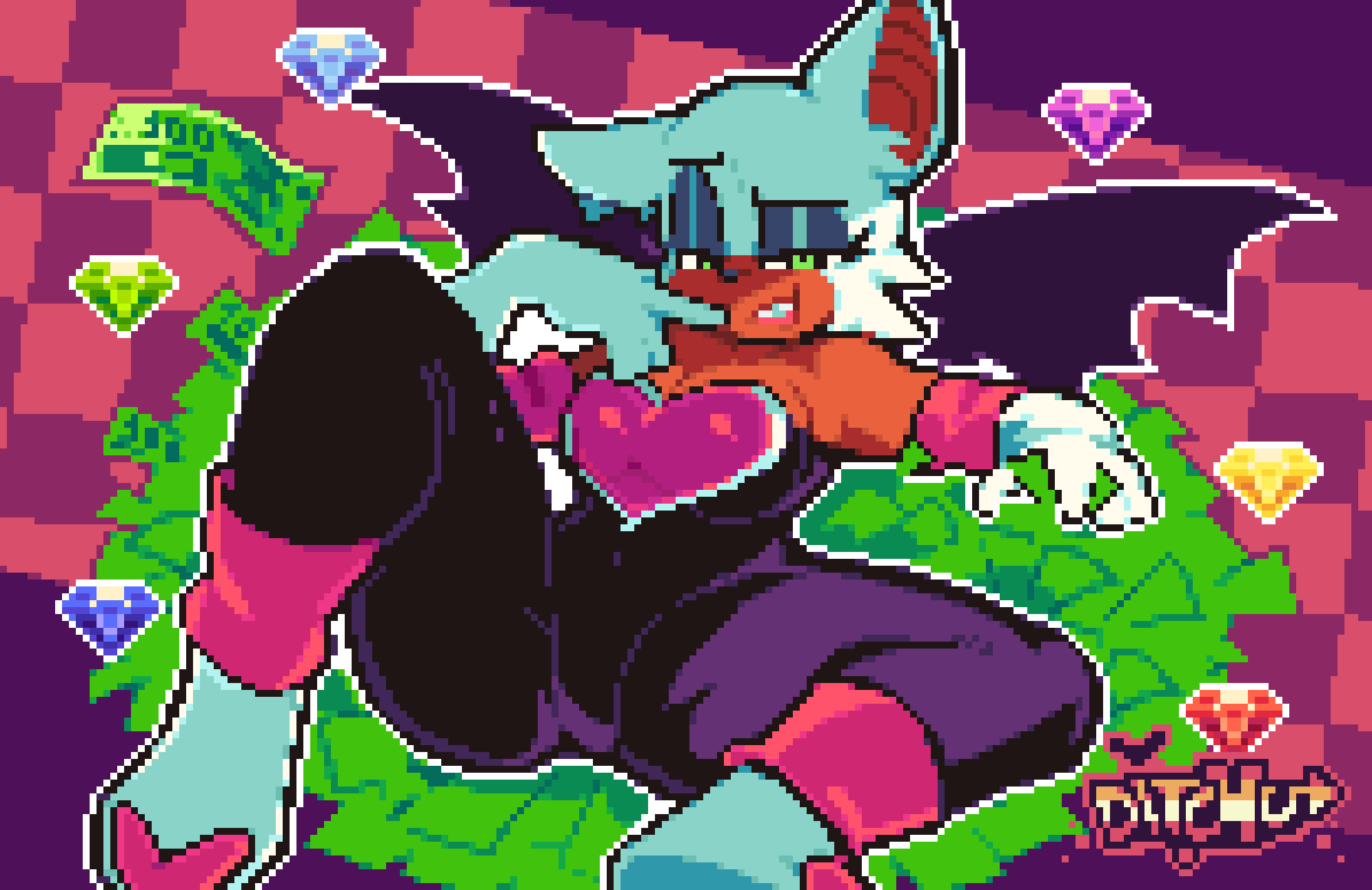 animal_ears, animal_nose, aseprite_(software), bat_ears, bat_girl, bat_wings, breasts, ditchu, eyeshadow, furry, furry_female, green_eyes, highres, looking_at_viewer, makeup, money, pixel_art, rouge_the_bat, sitting, sonic_(series), spread_legs, white_fur, wings