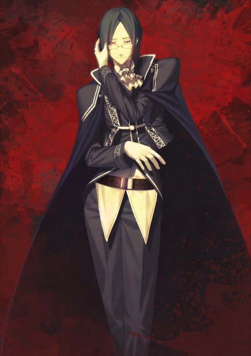 1boy, ascot, belt, bishounen, black_hair, blue_cape, blue_jacket, blue_pants
