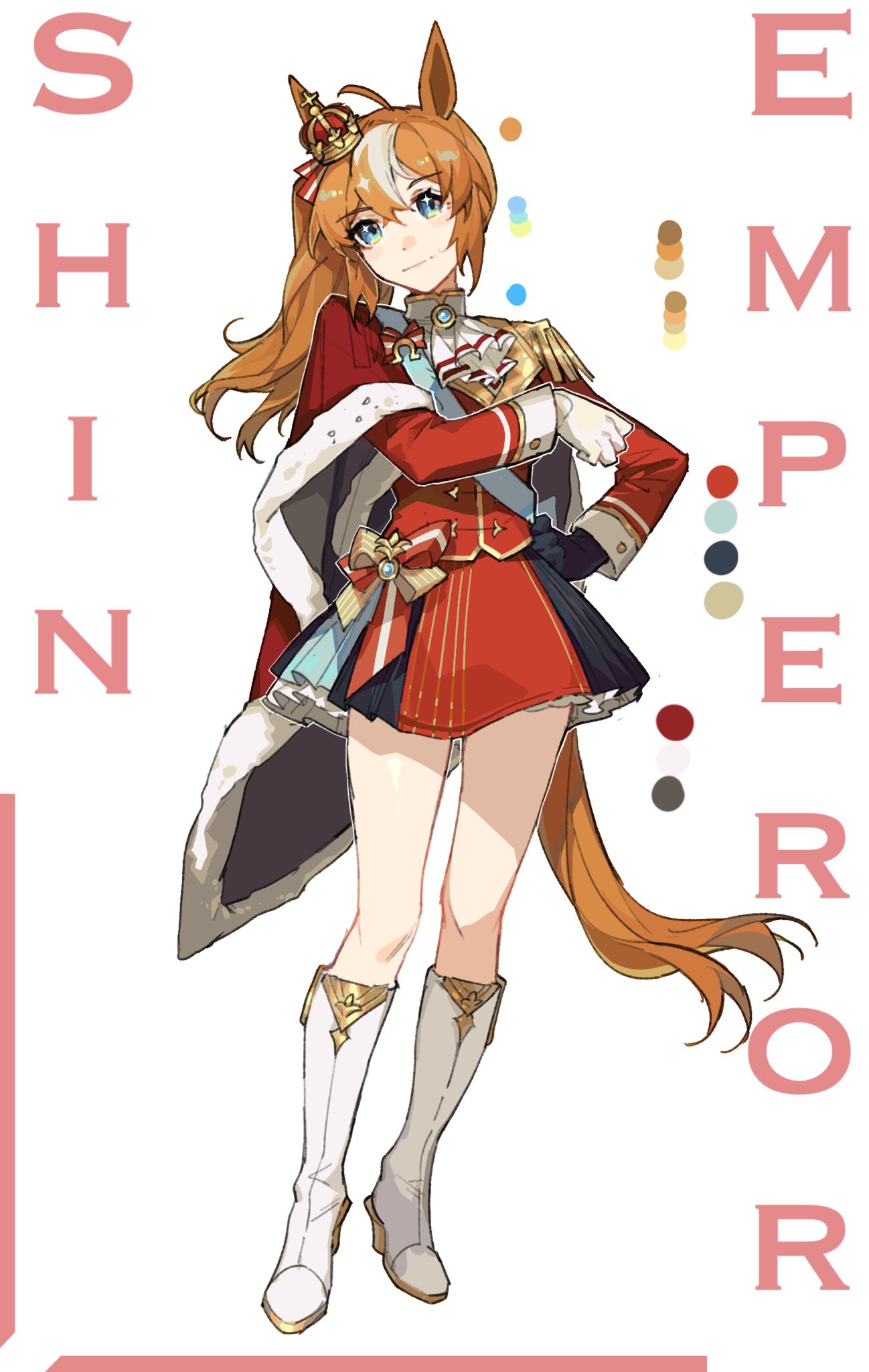 1girl, animal_ears, asymmetrical_gloves, baobao771100, blue_eyes, blue_sash, boots, cape