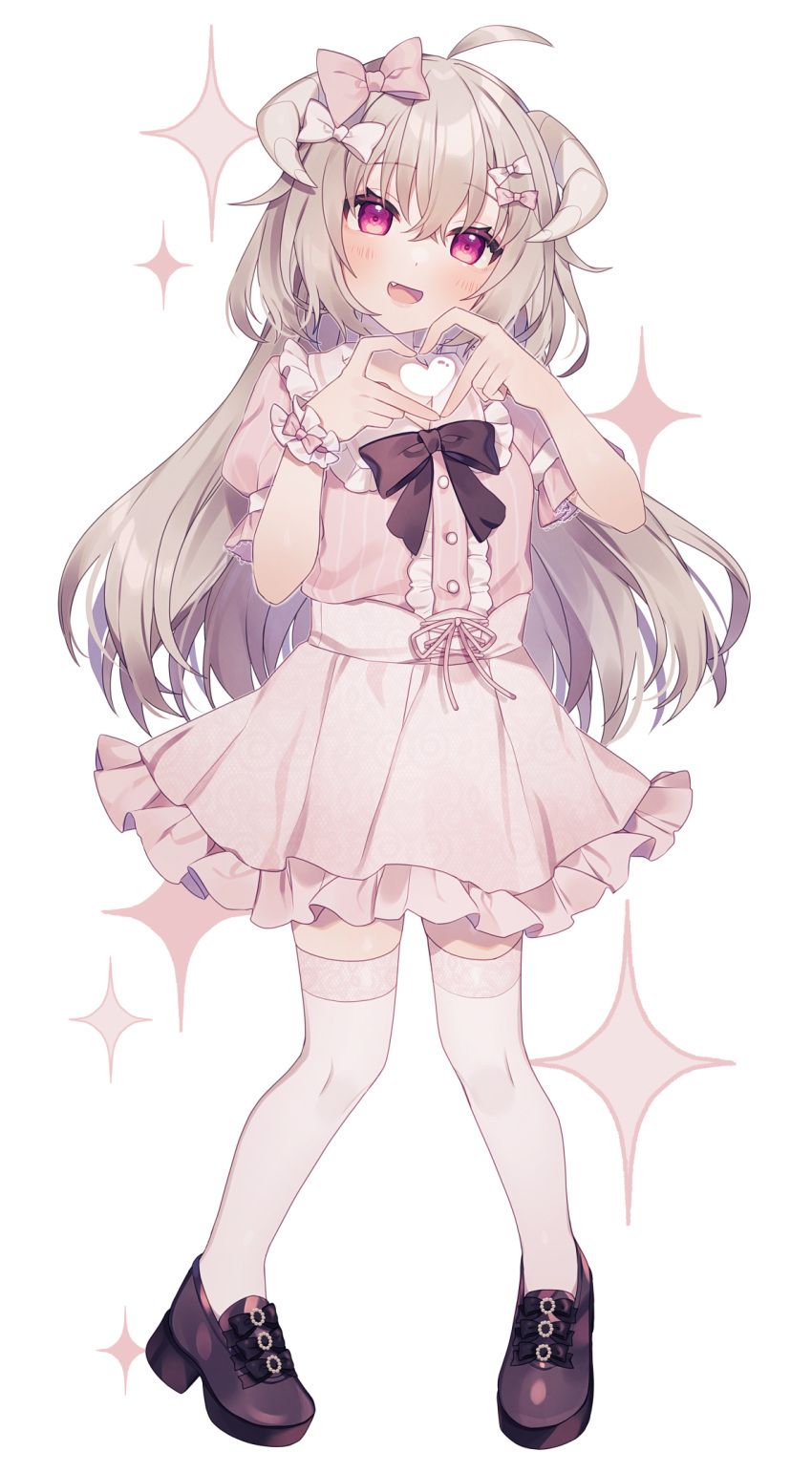 1girl, brown_hair, dress, fang, hanasaki_ayame, highres, horns, indie_virtual_youtuber