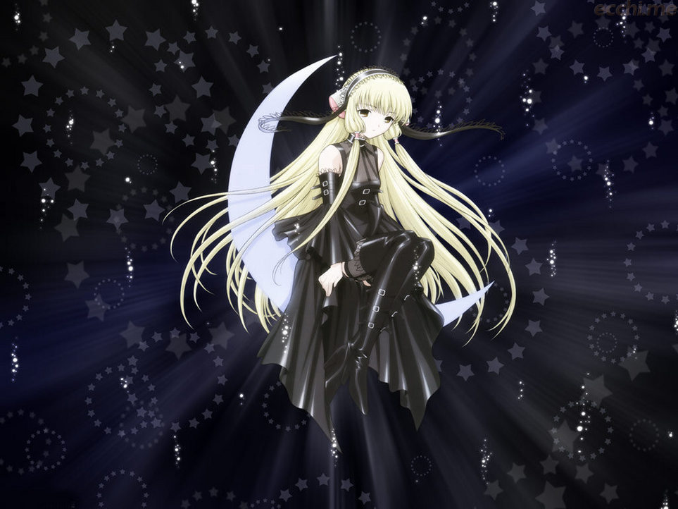 black_eye, black_eyes, blonde_hair, chii, chobits, clamp, dark, dress