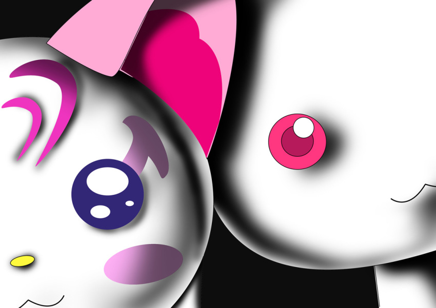black_background, blue_eyes, close-up, creature, crossover, hammy, hummy_(suite_precure), i_am_l